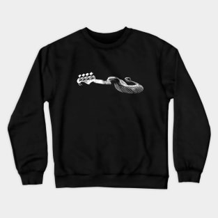 Headstock Snake Bass Guitar-Music Rock-Metal Crewneck Sweatshirt